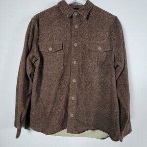 Freedom Foundry Men's Flannel Heavyweight Shirt Large Brown Outdoor Button Up